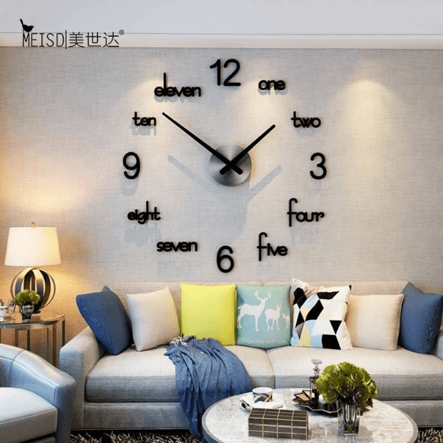 Simple Fashion Silent Clock Large Decoration