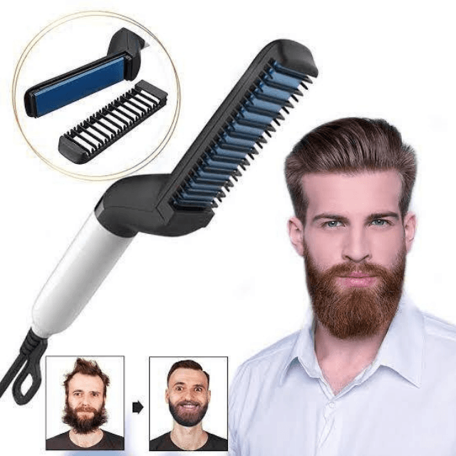 Quick Hair Styler for Men Beard Straightening Heat Brush