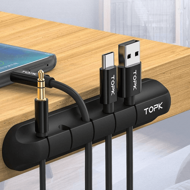 Silicone USB Cable Adhesive Desktop Wire Organizer Charging